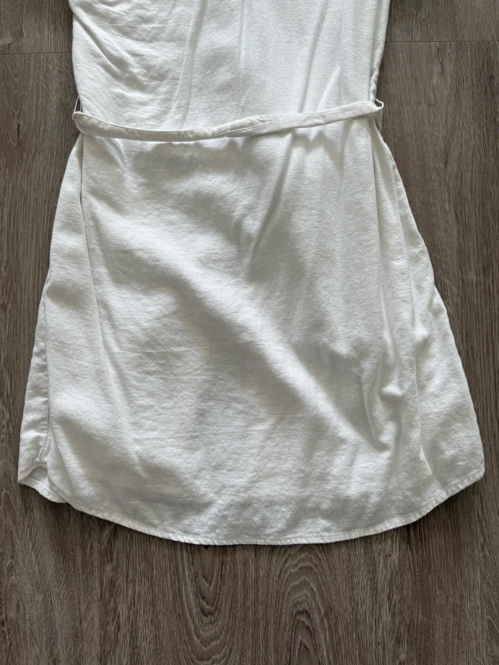 Abercrombie & Fitch Linen Blend Button Down Mini Dress